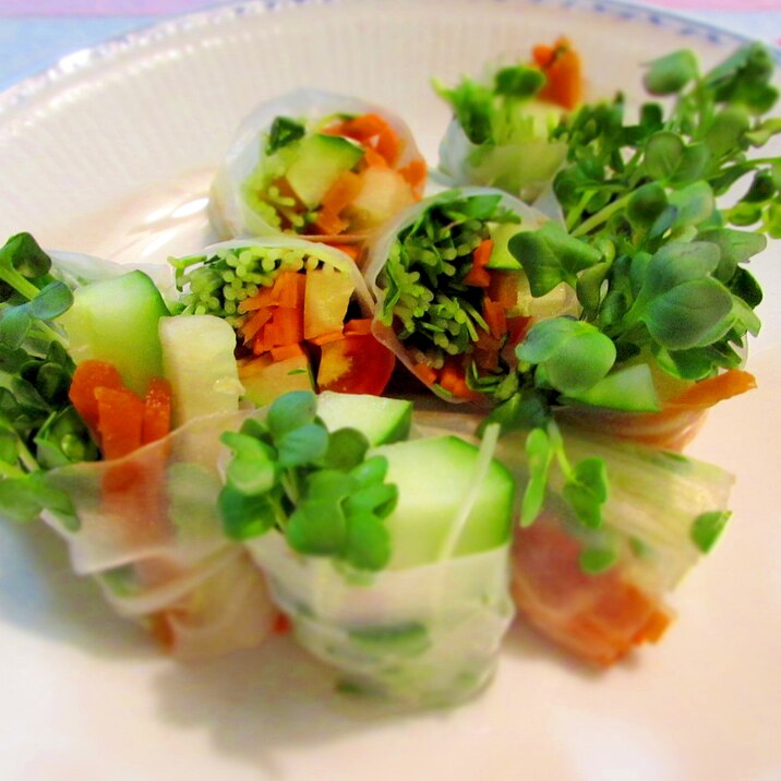 野菜とお漬物の生春巻き